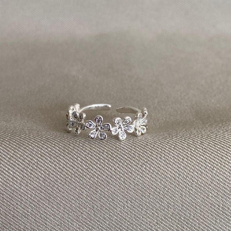 ANEL FLORES COM ZIRCÔNIA