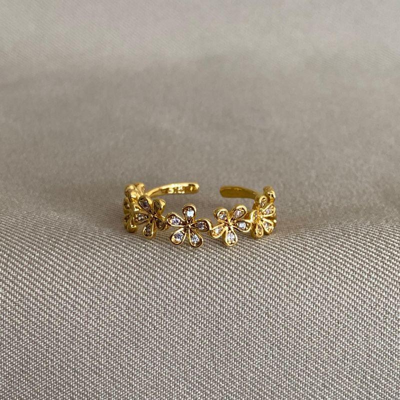 ANEL FLORES COM ZIRCÔNIA