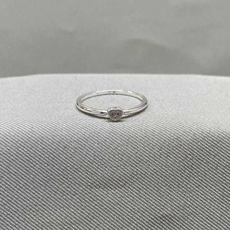 ANEL LISO CORAÇÃO ZIRCONIA