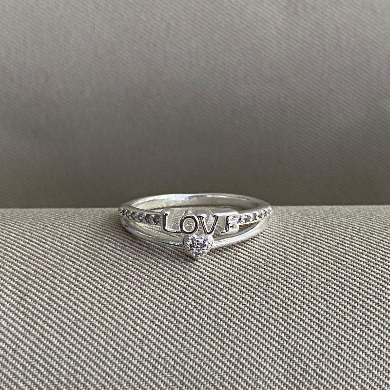 ANEL LOVE E CORAÇÃO CRAVEJADO