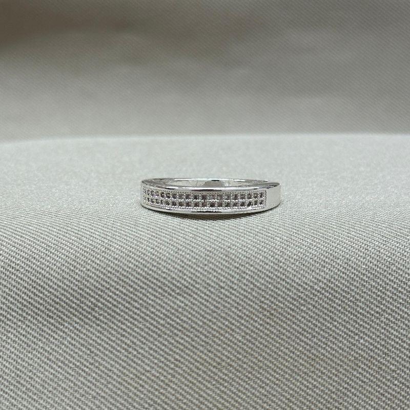 ANEL MEIA ALIANÇA CRAVEJADO