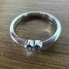 ANEL MINI CORAÇÃO CRAVEJADO