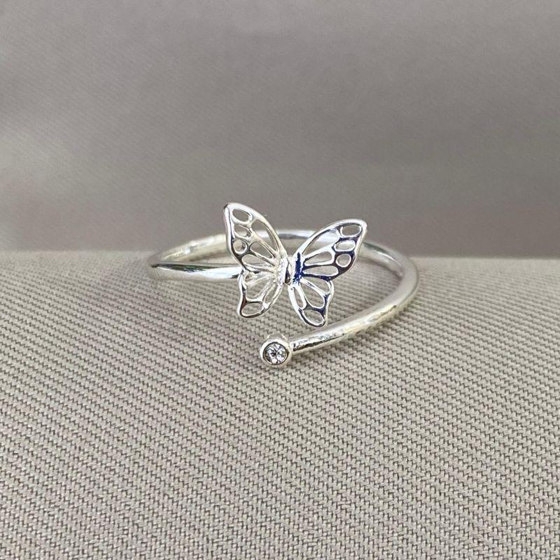 ANEL REGULAVEL COM BORBOLETA