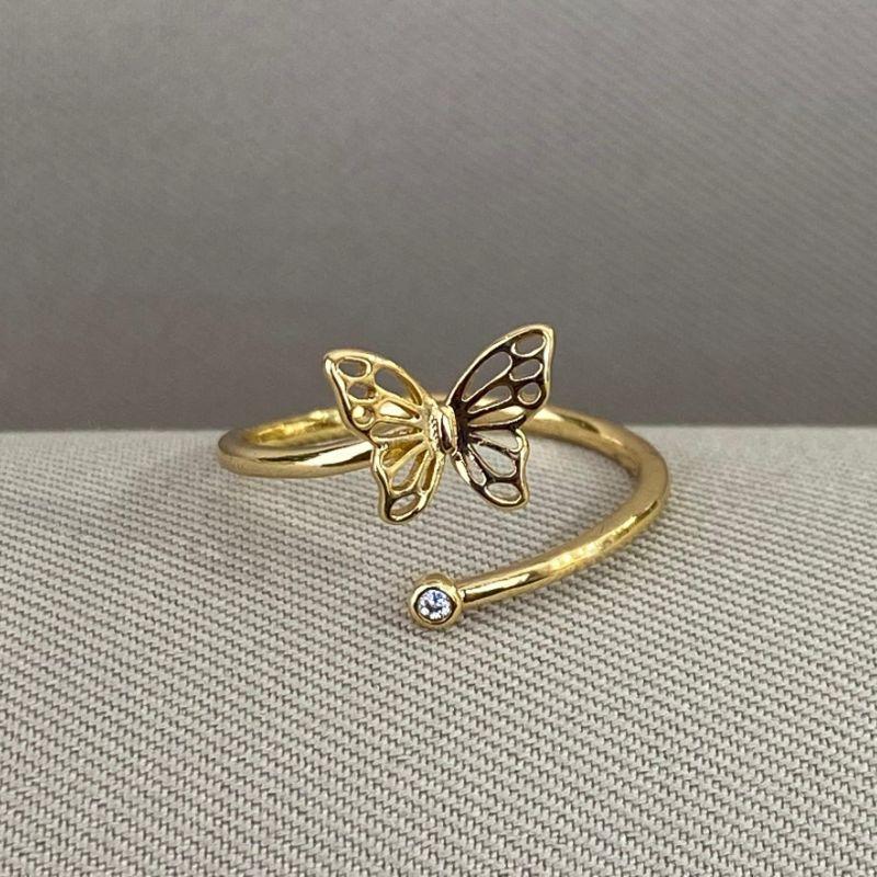 ANEL REGULAVEL COM BORBOLETA