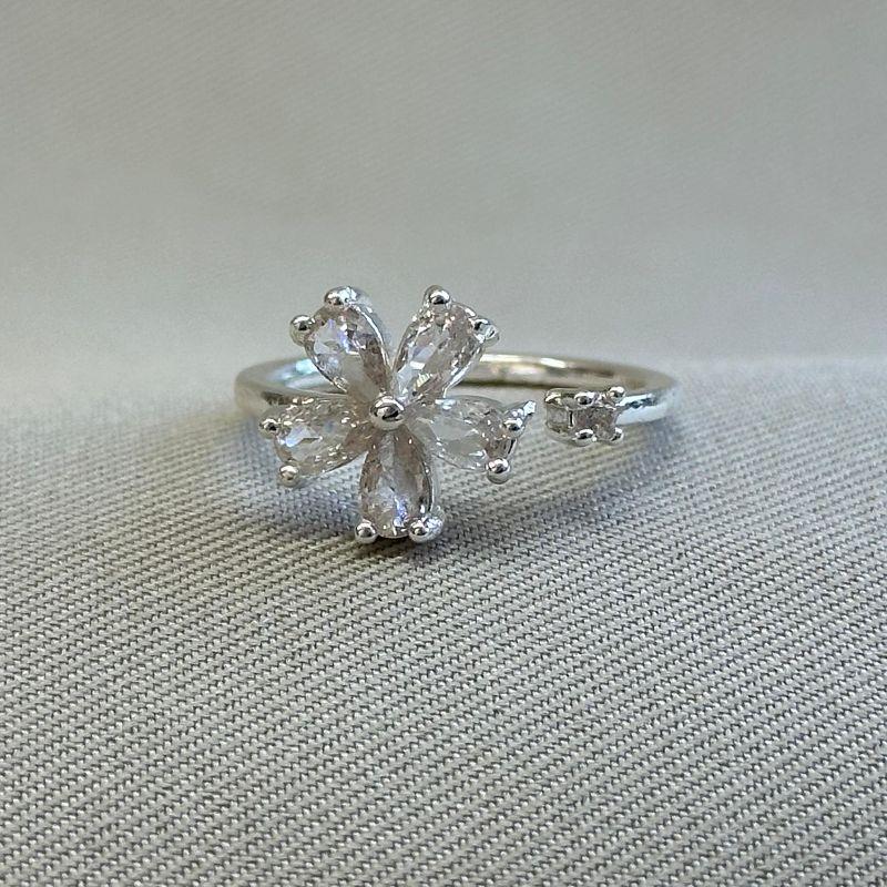 ANEL REGULAVEL FLOR COLORS ZIRCONIAS