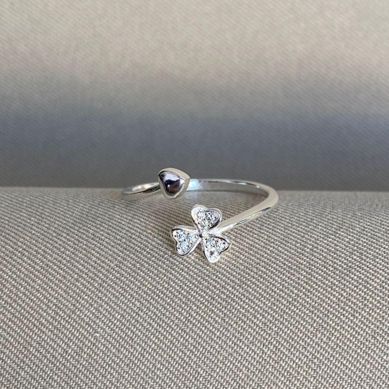 ANEL REGULAVEL FLOR E CORAÇÃO