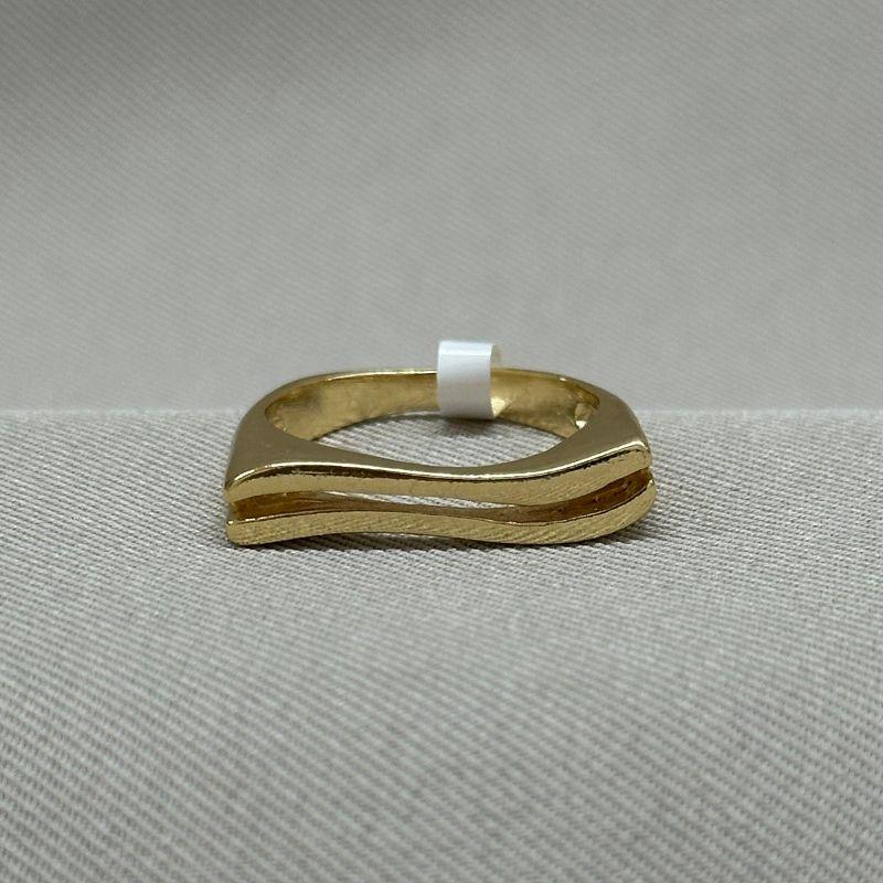 ANEL RETO VAZADA CURVADO