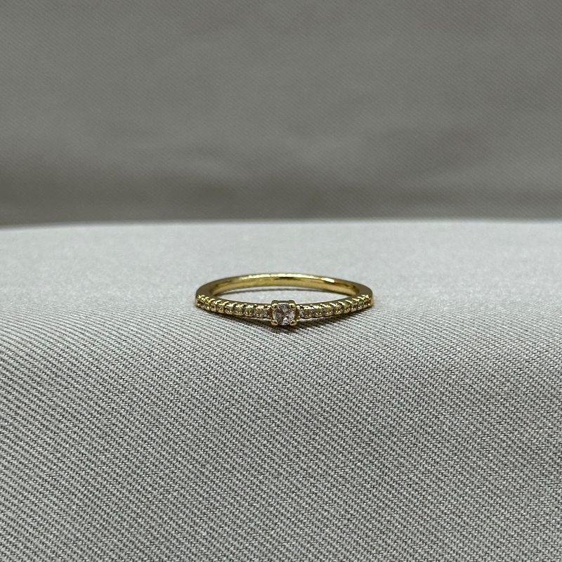 ANEL SOLITARIO CRAVEJADO