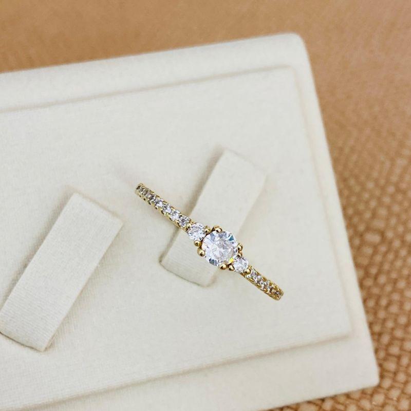 ANEL SOLITARIO CRAVEJADO