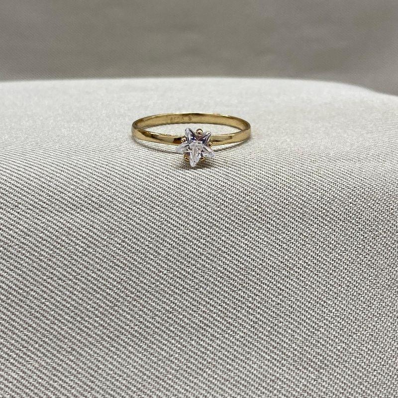 ANEL SOLITARIO ESTRELA ZIRCONIA