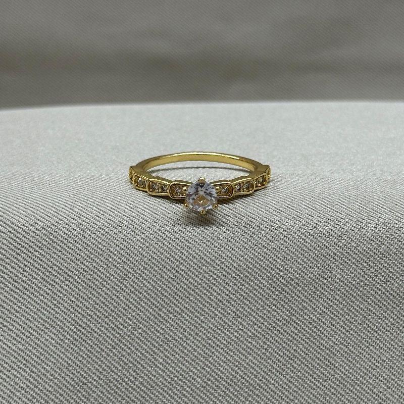 ANEL SOLITARIO ZIRCONIA CRAVEJADO