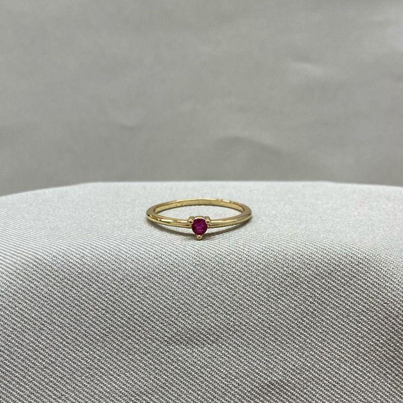 ANEL SOLITARIO ZIRCONIA ROSA