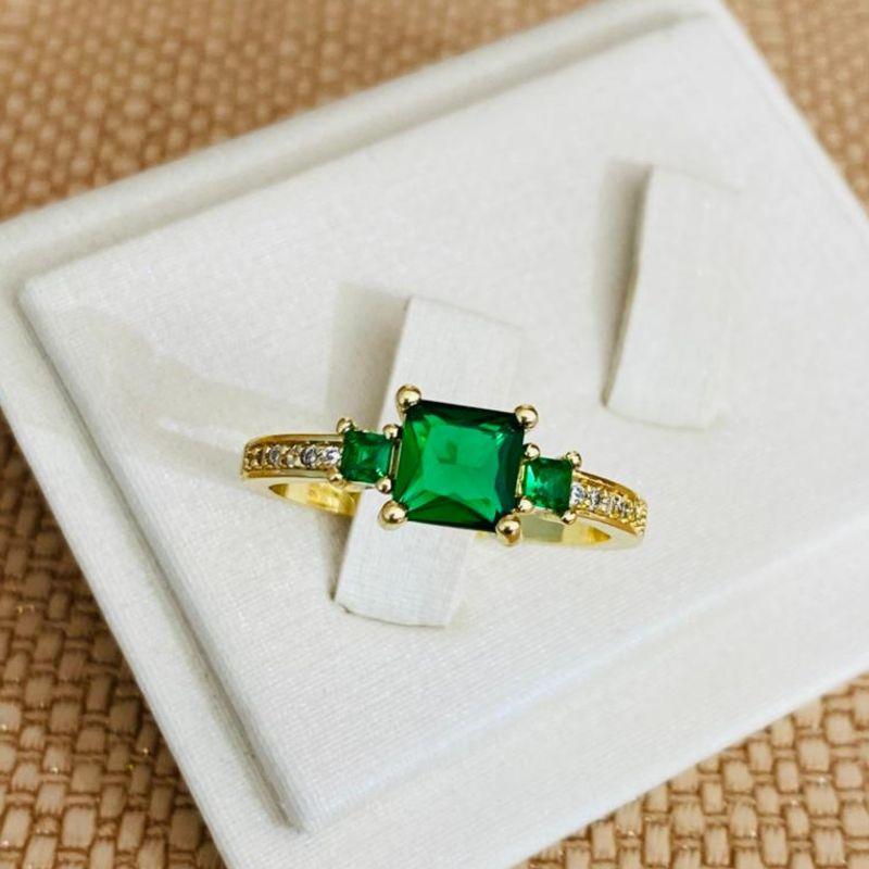 ANEL ZIRCONIA VERDE ESMERALDA