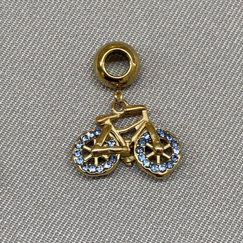 BERLOQUE PENDURICALHO BICICLETA CRAVEJADA AZUL