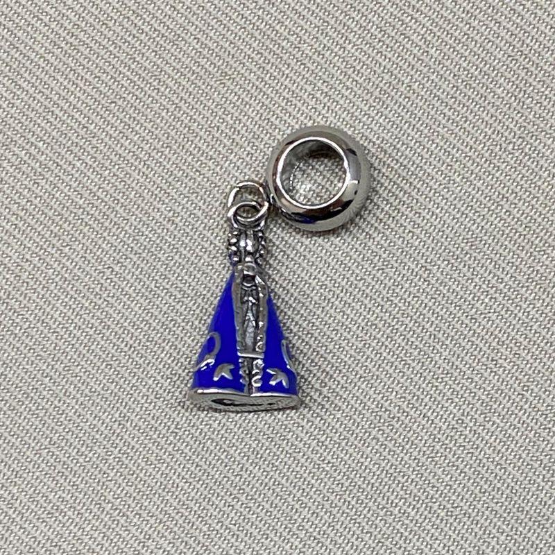 BERLOQUE PENDURICALHO DE NOSSA SENHORA COM MANTO RESINADO AZUL STEEL