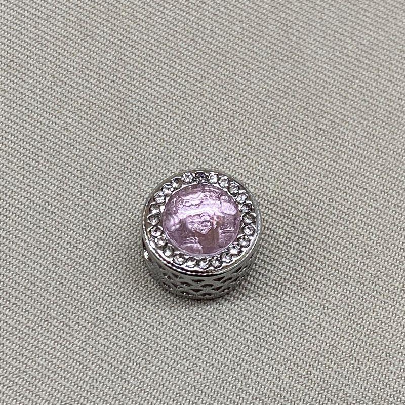 BERLOQUE SEPARADOR REDONDO COM PEDRA PINK