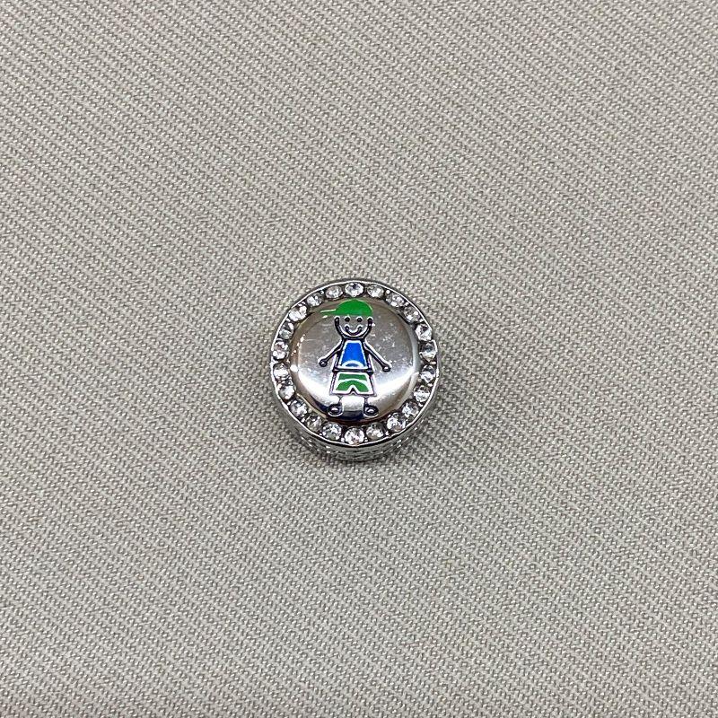 BERLOQUE SEPARADOR REDONDO MENINO COM PEDRAS STEEL