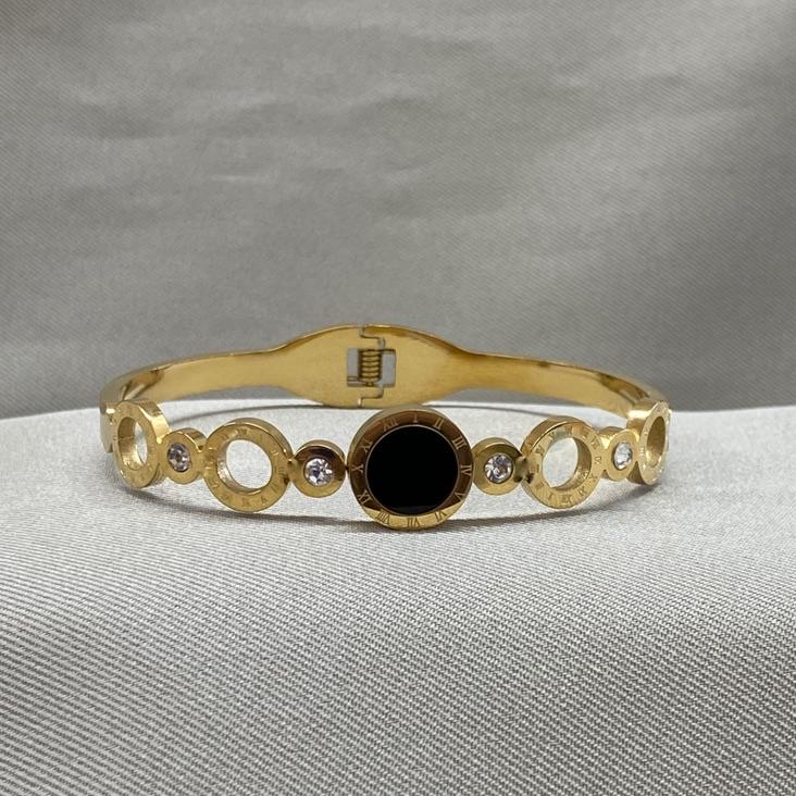 BRACELETE ALGARISMO COM ZIRCONIAS STEEL