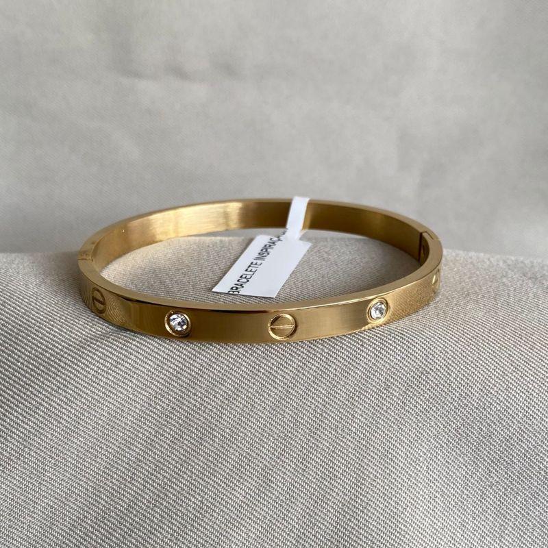 BRACELETE INSPIRAÇÃO CARTIER COM ZIRCONIAS