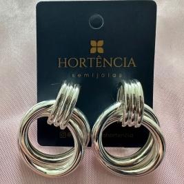BRINCO 2 ARGOLAS TUBO ENTRELAÇADAS