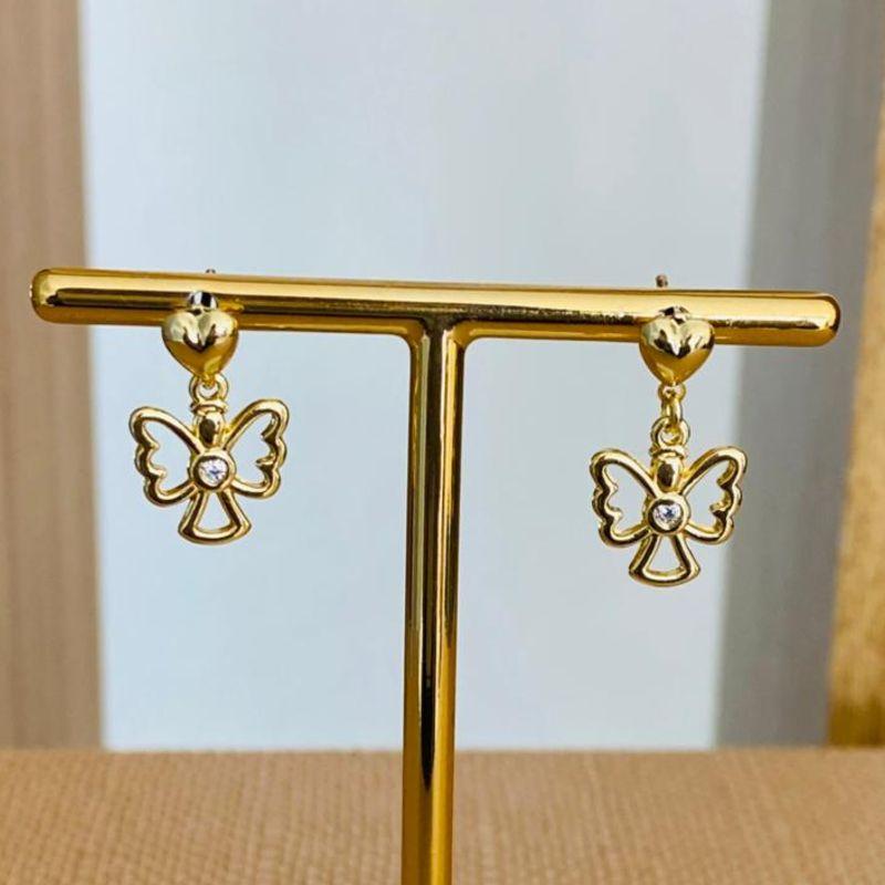 BRINCO ANJO DA GUARDA COM ZIRCONIA