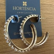 BRINCO ARGOLA 3,5 COM ZIRCONIAS DE METRO