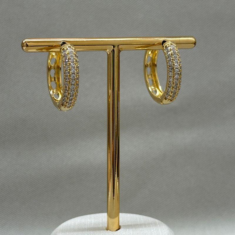 BRINCO ARGOLA 3 FILAS CRAVEJADAS