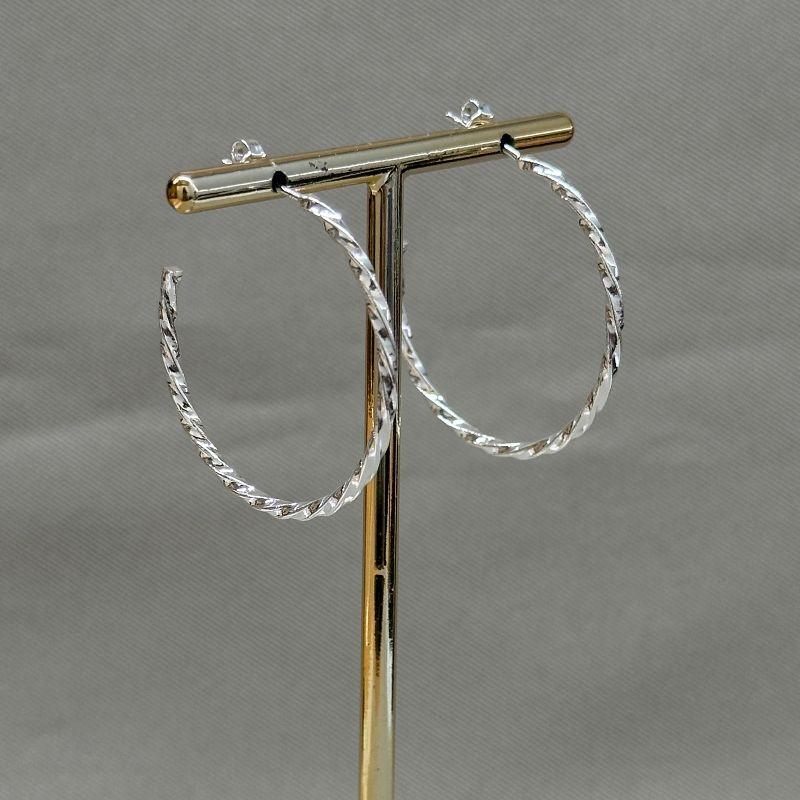 BRINCO ARGOLA 30MM FIO TORCIDO 1,5MM