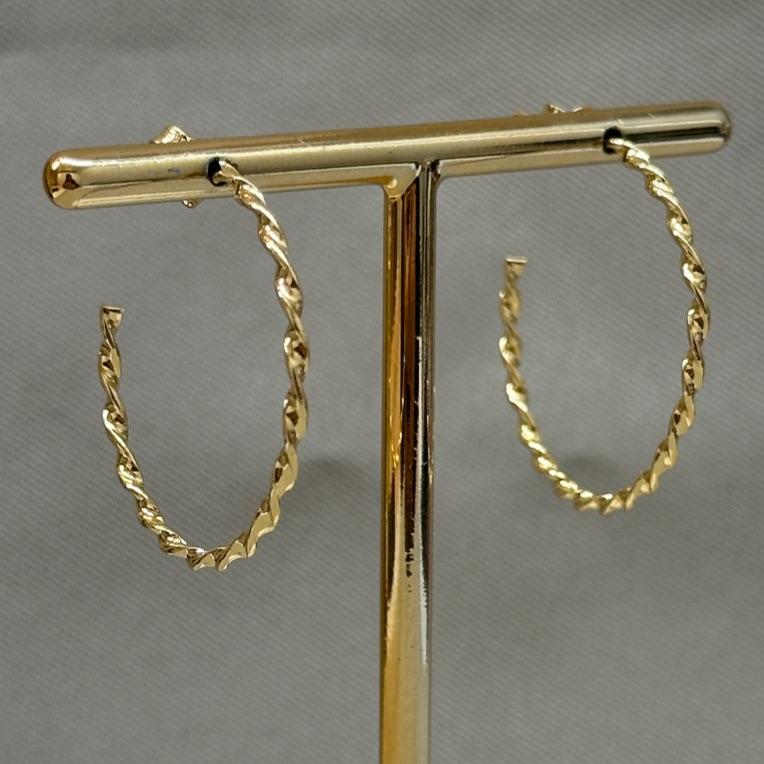 BRINCO ARGOLA 30MM FIO TORCIDO