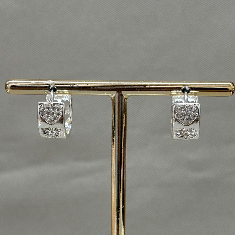 BRINCO ARGOLA CLICK CORAÇÃO CRAVEJADO