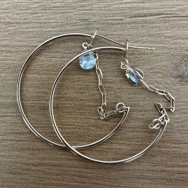 BRINCO ARGOLA COM CORRENTE E GOTA