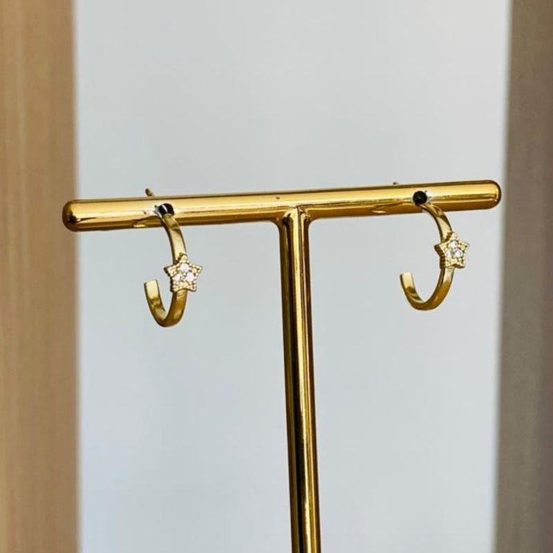 BRINCO ARGOLA COM ESTRELA