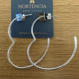 BRINCO ARGOLA CORAÇÃO LARGO FIO 1,5MM LISO