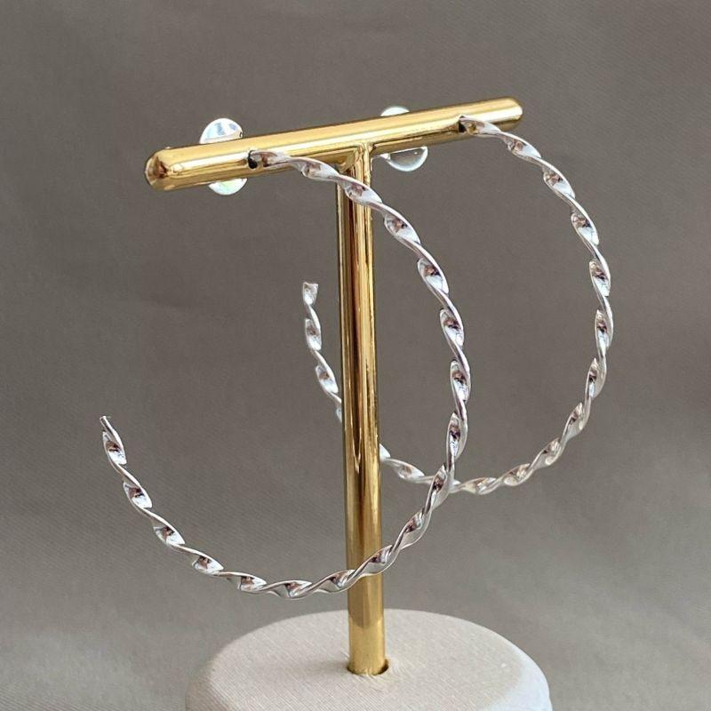 BRINCO ARGOLA FIO TORCIDO 40MM