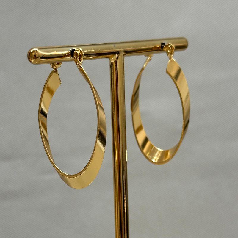 BRINCO ARGOLA OVAL FECHO ITALIANO