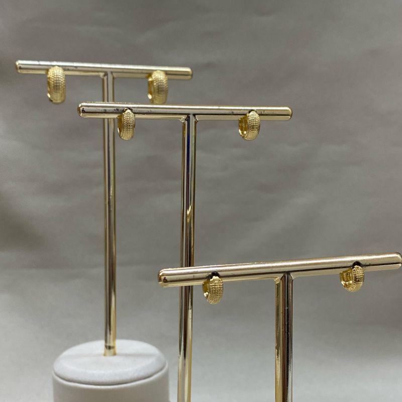 BRINCO ARGOLA TRIO  COM EFEITO CRAQUELADO