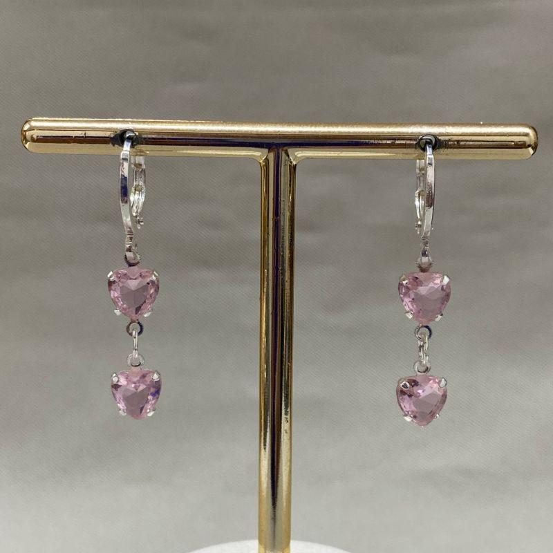 BRINCO ARGOLINHA ARTICULÁVEL COM DOIS CORAÇÕES