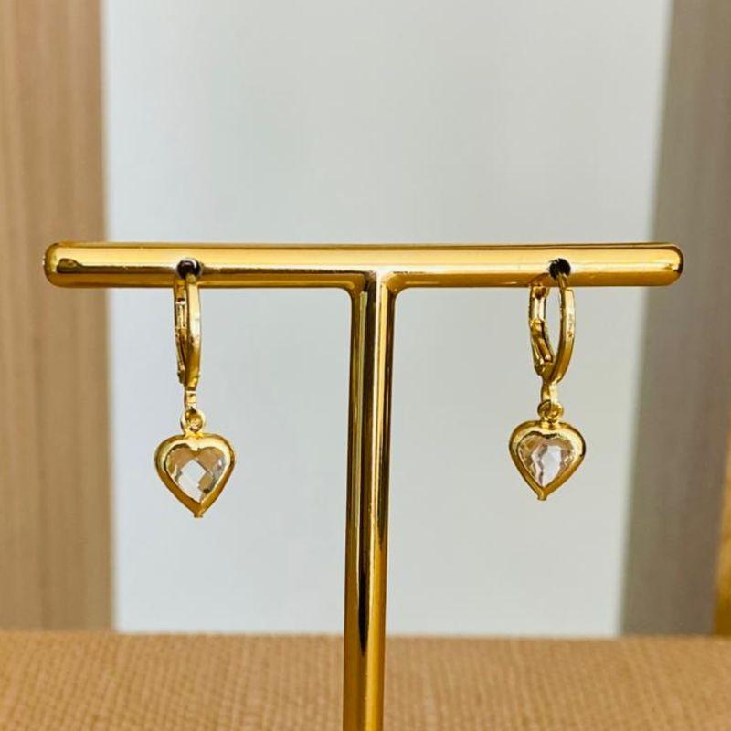 BRINCO ARGOLINHA ARTICULAVEL CORAÇÃO