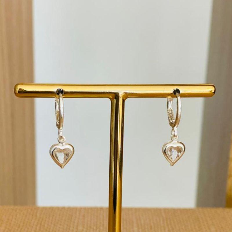 BRINCO ARGOLINHA ARTICULAVEL CORAÇÃO