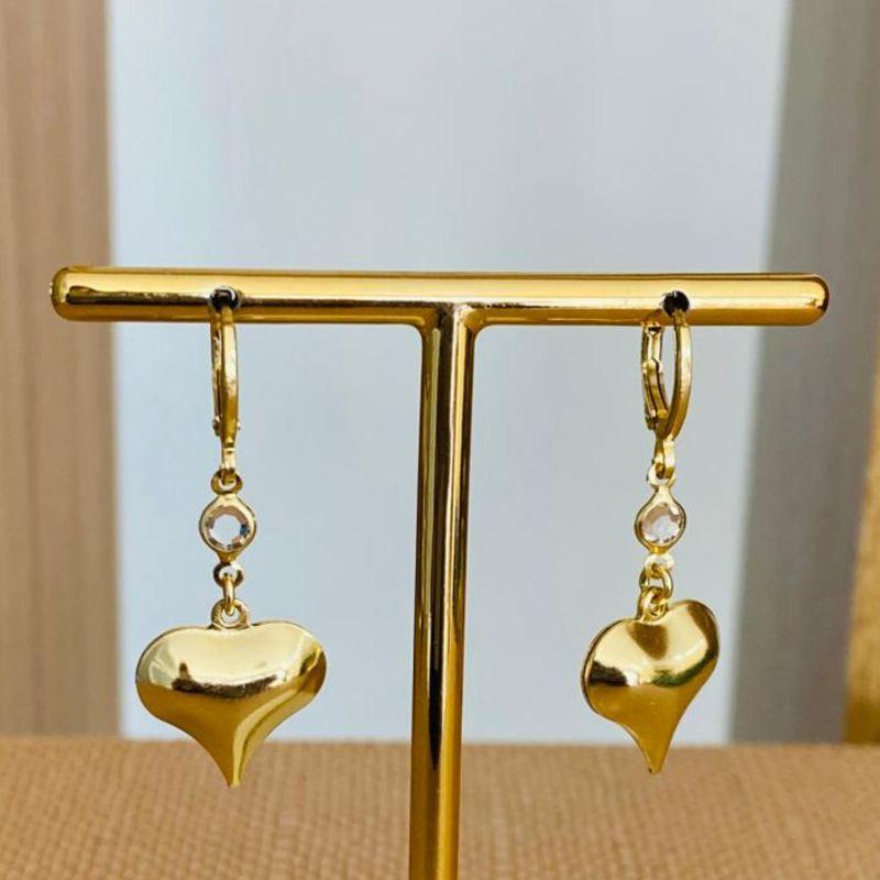 BRINCO ARGOLINHA ARTICULAVEL CORAÇÃO