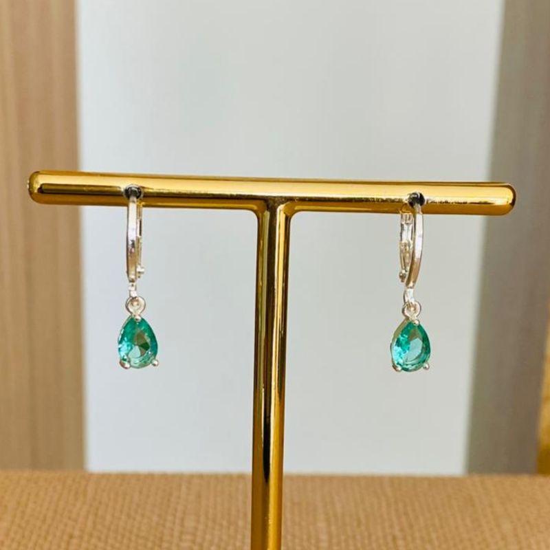 BRINCO ARGOLINHA ARTICULAVEL VERDE