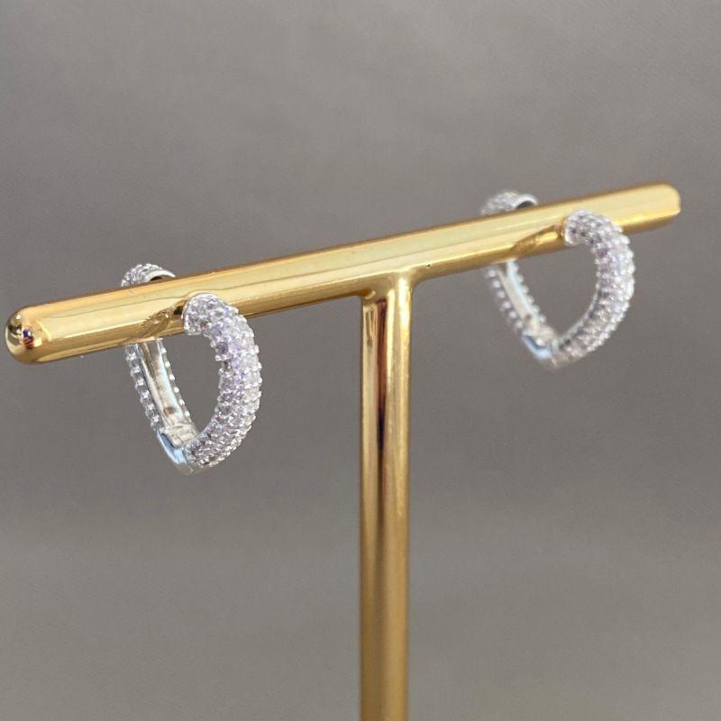 BRINCO ARGOLINHA CORAÇÃO CRAVEJADA