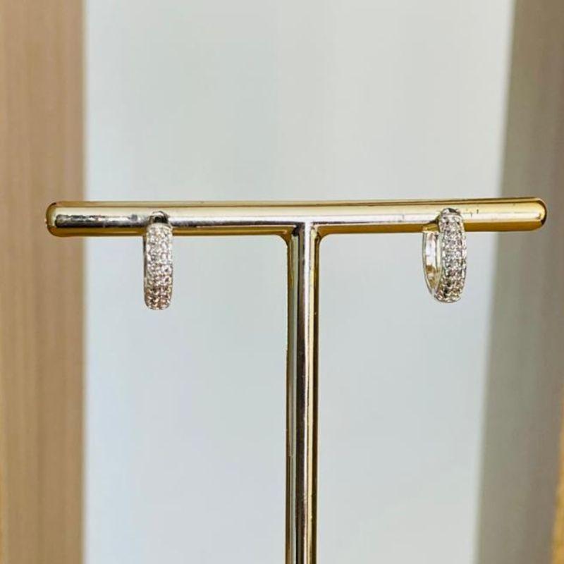 BRINCO ARGOLINHA CRAVEJADA P