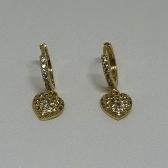 BRINCO ARGOLINHA E CORAÇÃO CRAVEJADO