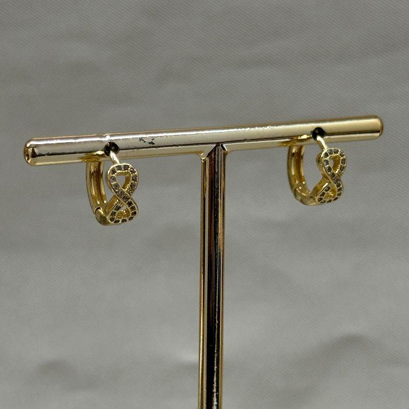 BRINCO ARGOLINHA INFINITO CRAVEJADO