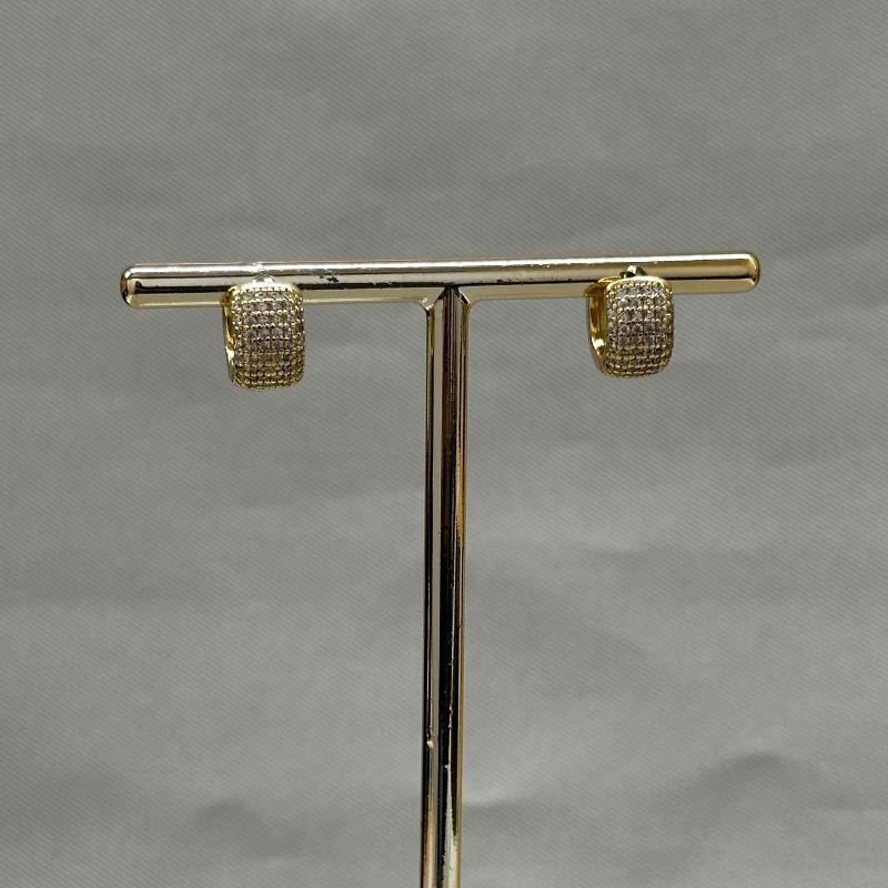 BRINCO ARGOLINHA LARGA CRAVEJADA