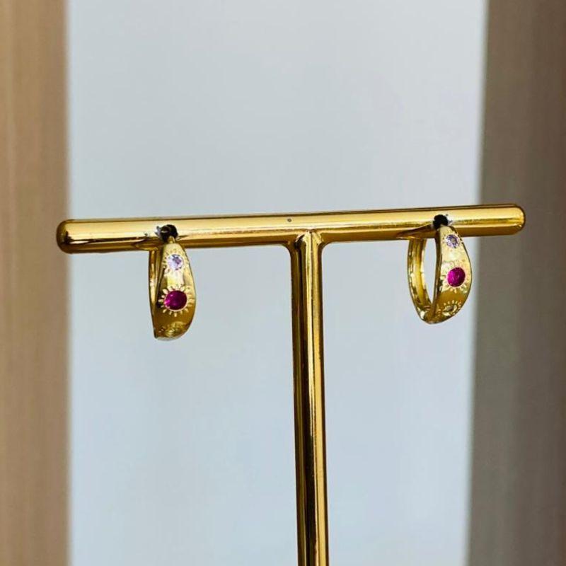 BRINCO ARGOLINHA ZIRCONIA