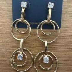 BRINCO AROS COM ZIRCONIAS BANHO