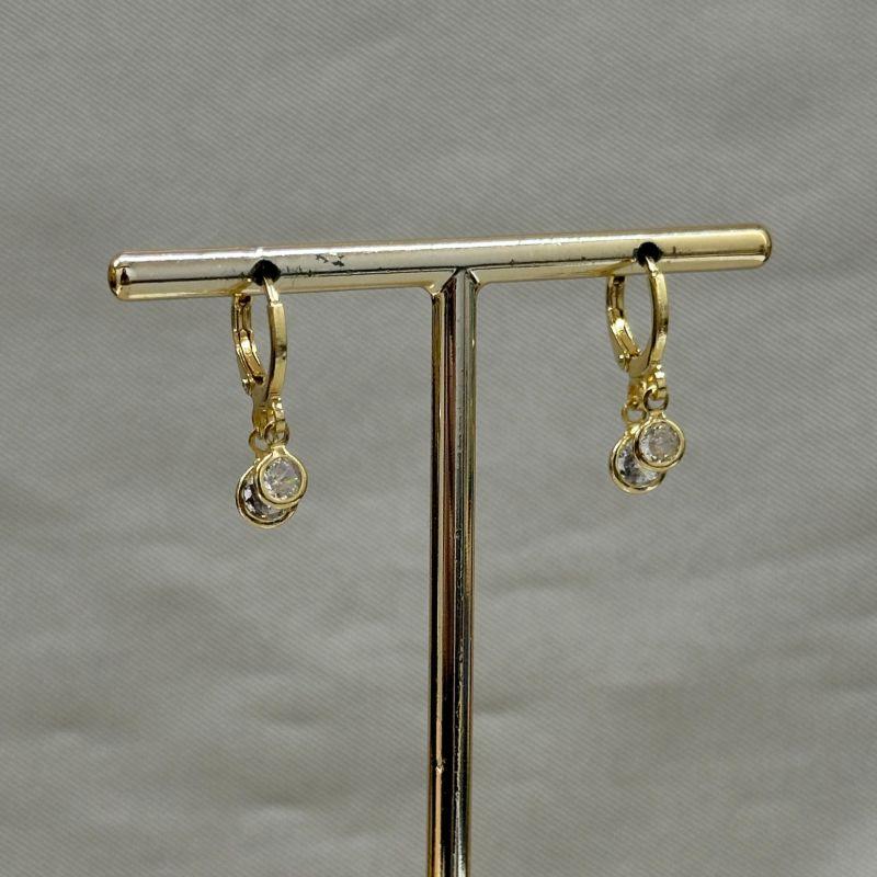 BRINCO ARTICULADO COM 2 PONTOS DE LUZ EM ZIRCONIA CRISTAL 4/6MM