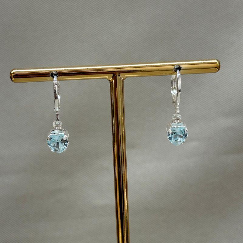 BRINCO ARTICULADO CORAÇÃO 6MM EM ZIRCONIA ACQUA